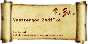 Vesztergom Zsóka névjegykártya